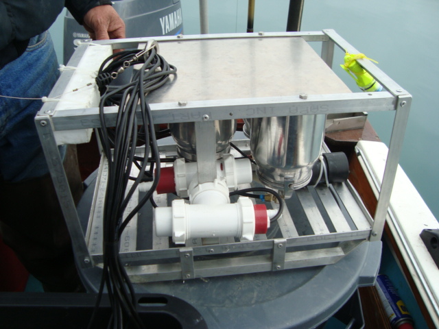 Here is a picture of the motors mounted on the ROV